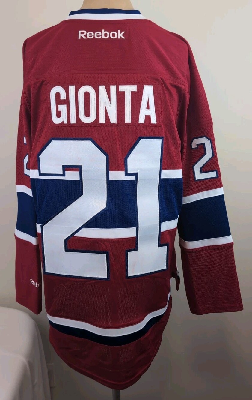 Reebok #21 Brian Gionta NHL Montreal Canadiens Jersey McCarthy Terrault Size L